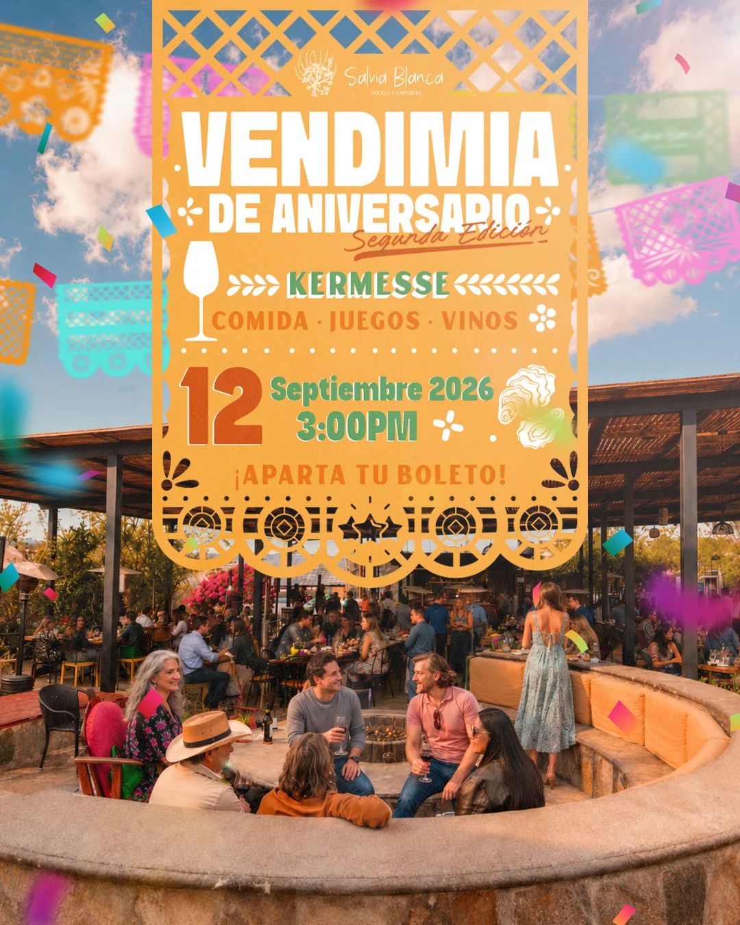 Vendimia de Aniversario de Salvia Blanca, 12 de septiembre de 2026